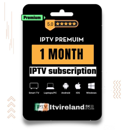IPTV Subscription 1 Months – Premium 4K